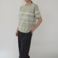 90s Green Striped Top