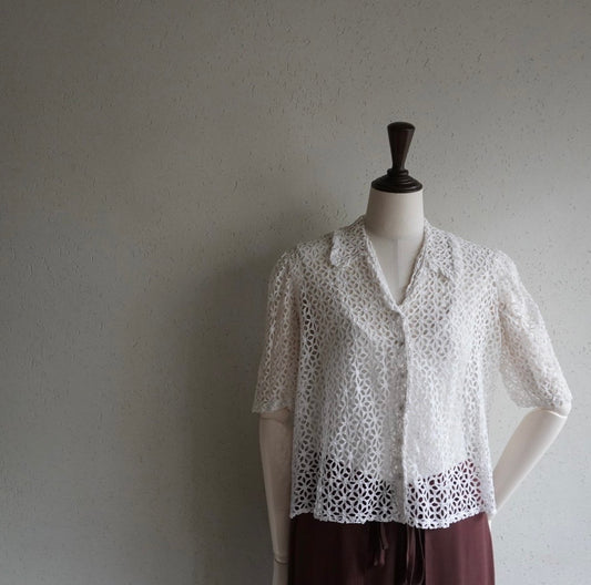 40s Eyelet Lace Shirt