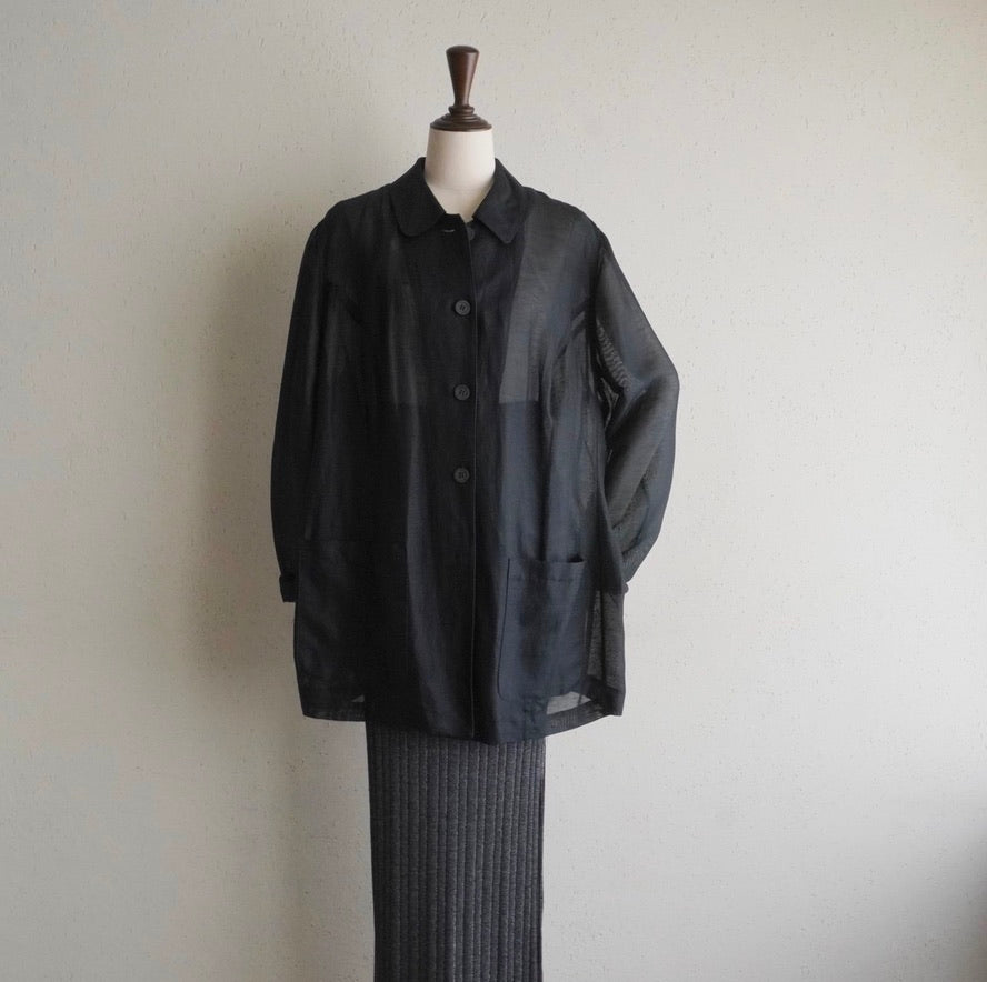 90s Linen Sheer Shirt,Jacket