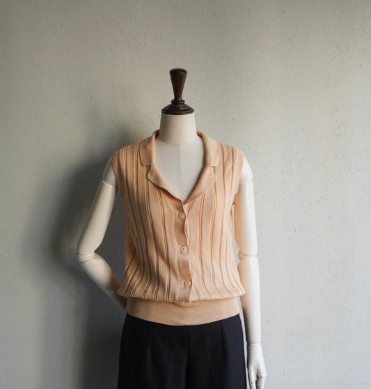 90s Sleeveless Ribbed Top Made in Italy