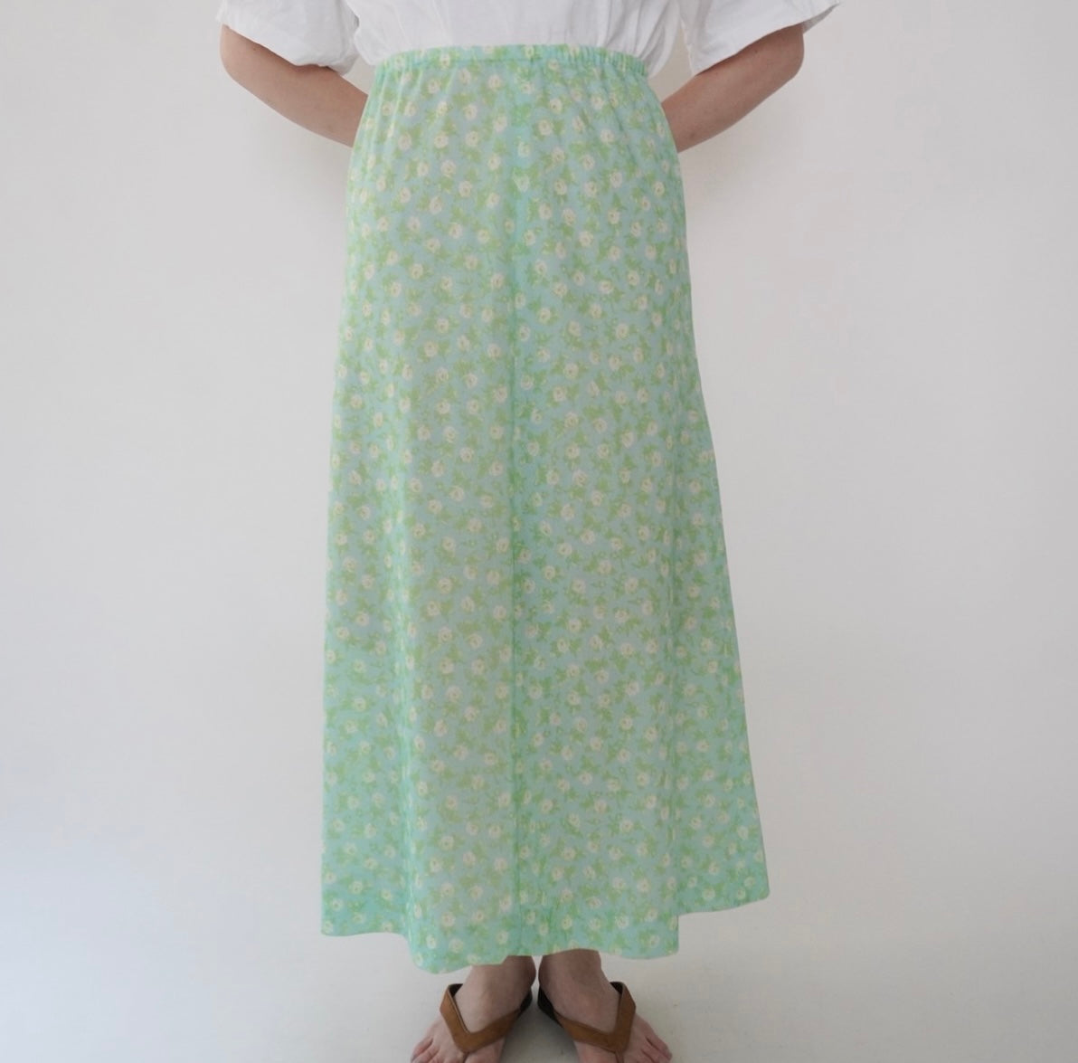 80s Floral Print Skirt