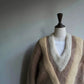 70s V Neck  Mohair Knit