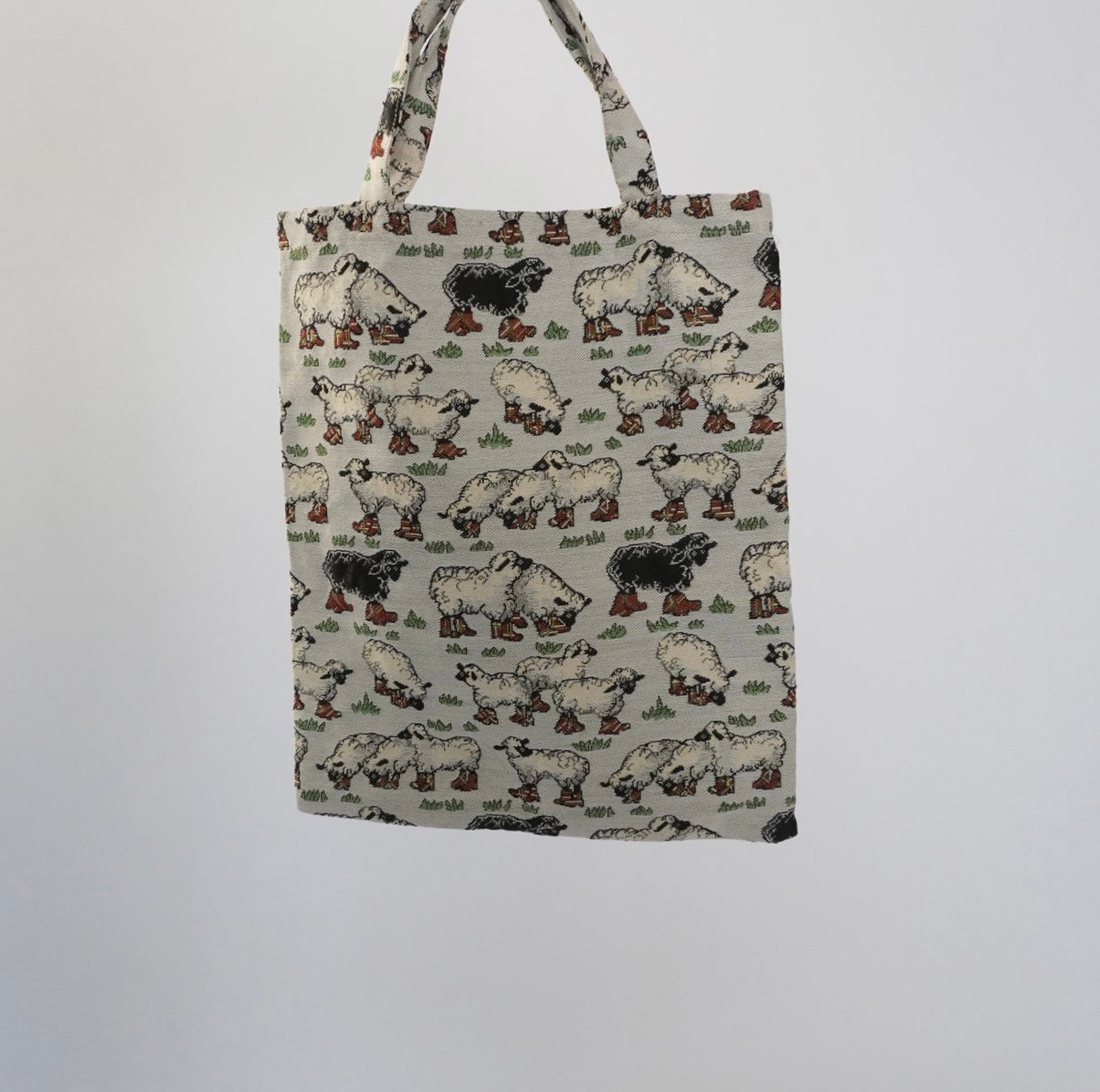 90s Sheep Pattern Tote Bag
