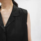 90s Black Vest,Blouse