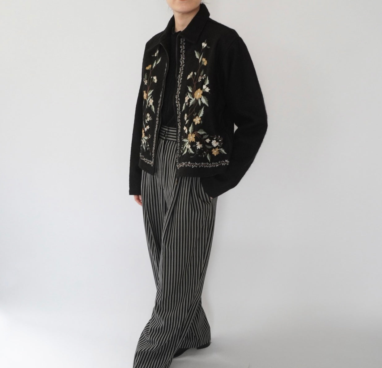 90s Embroidery Wool Jacket