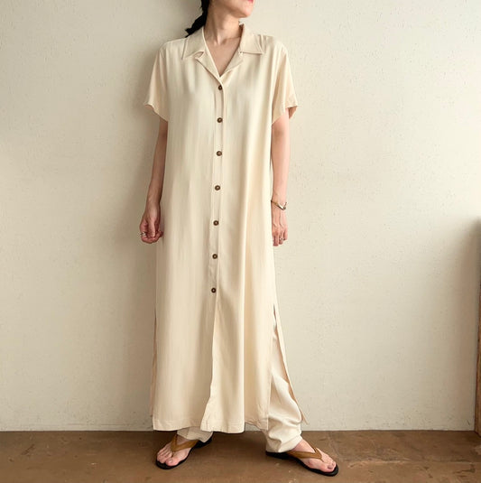 90s Silk  Shirt Dress
