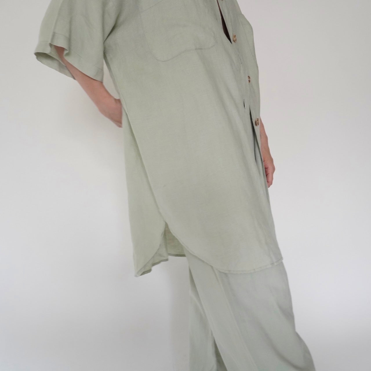 90s Sage Green Two-Piece Suit