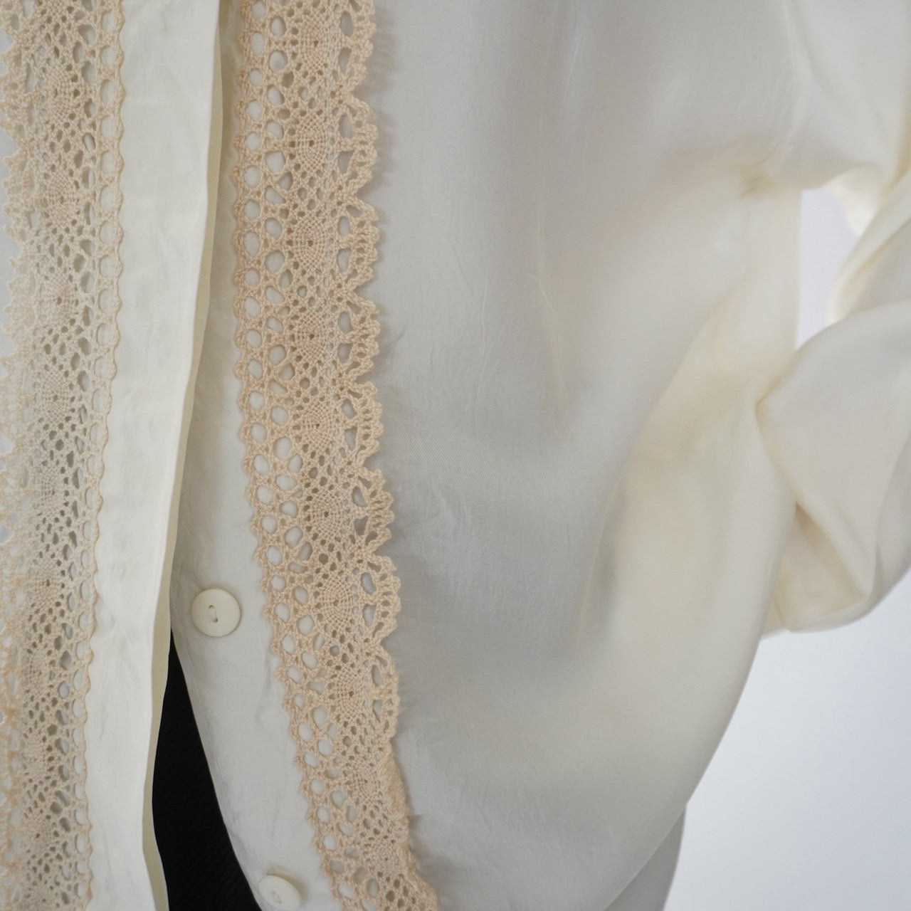 90s Lace Design Shirt Made in USA