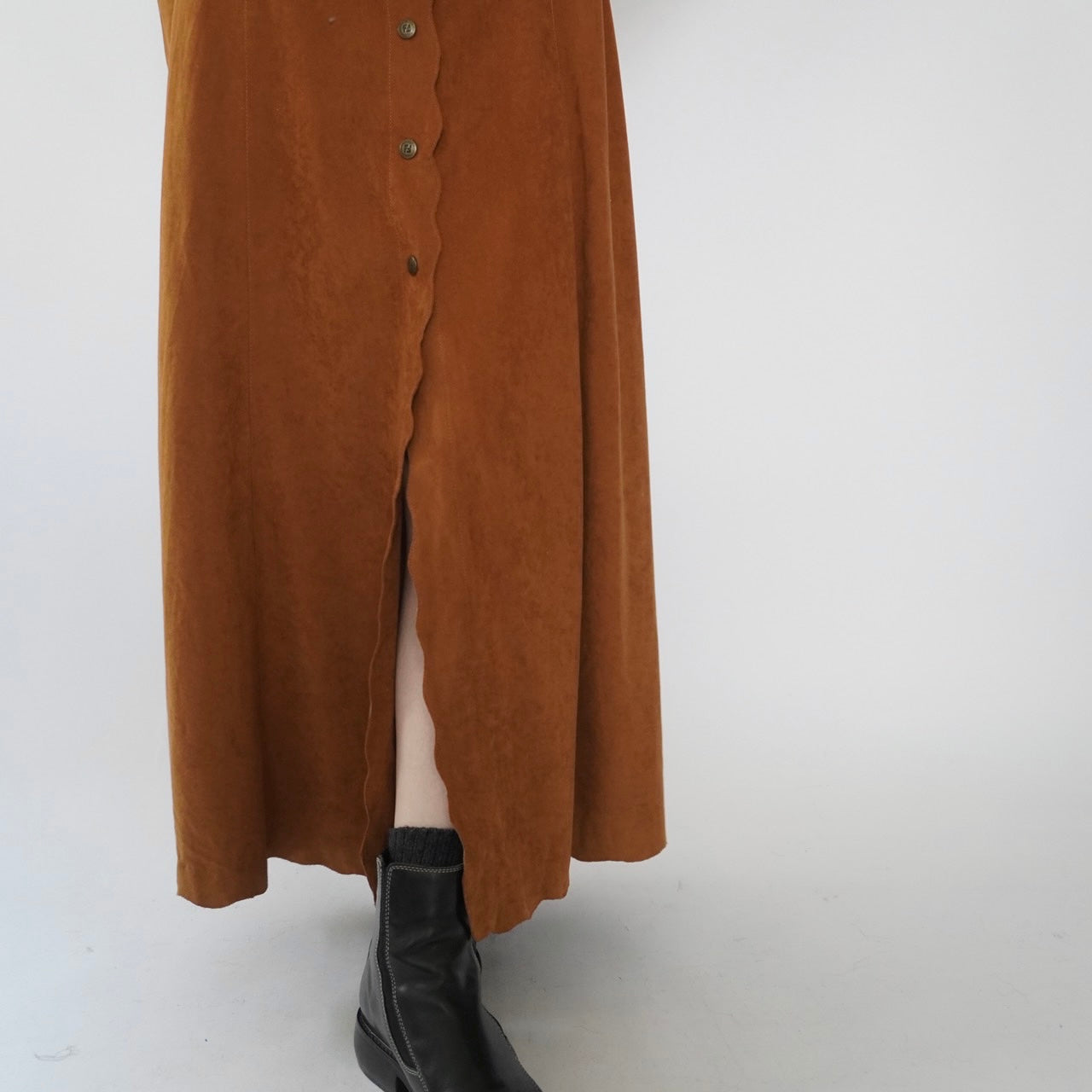 90s "FENDI" Faux Suede Dress Made in Italy