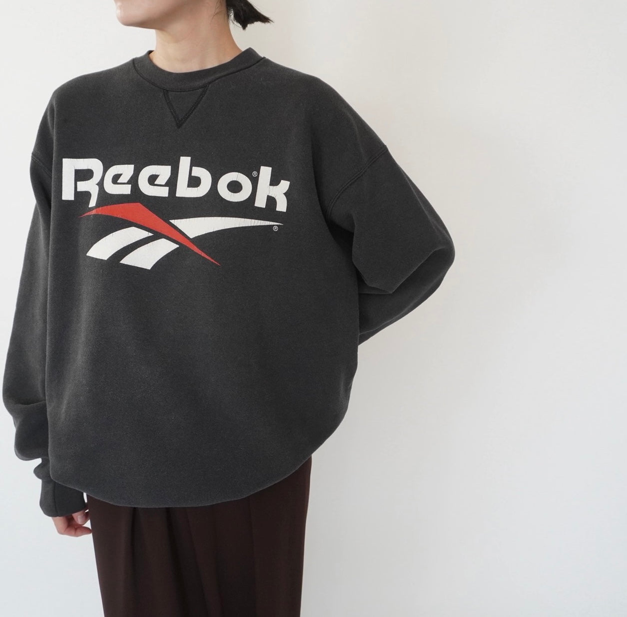 90s “Reebok” Printed Sweater Made in USA