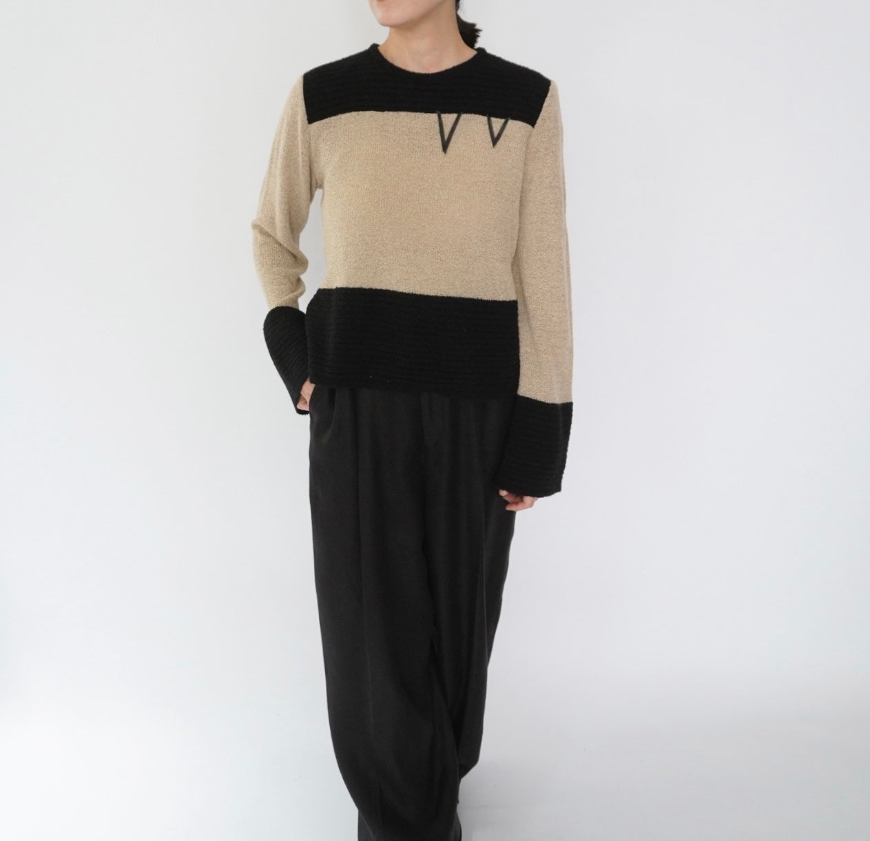 90s Two Tone Design Top