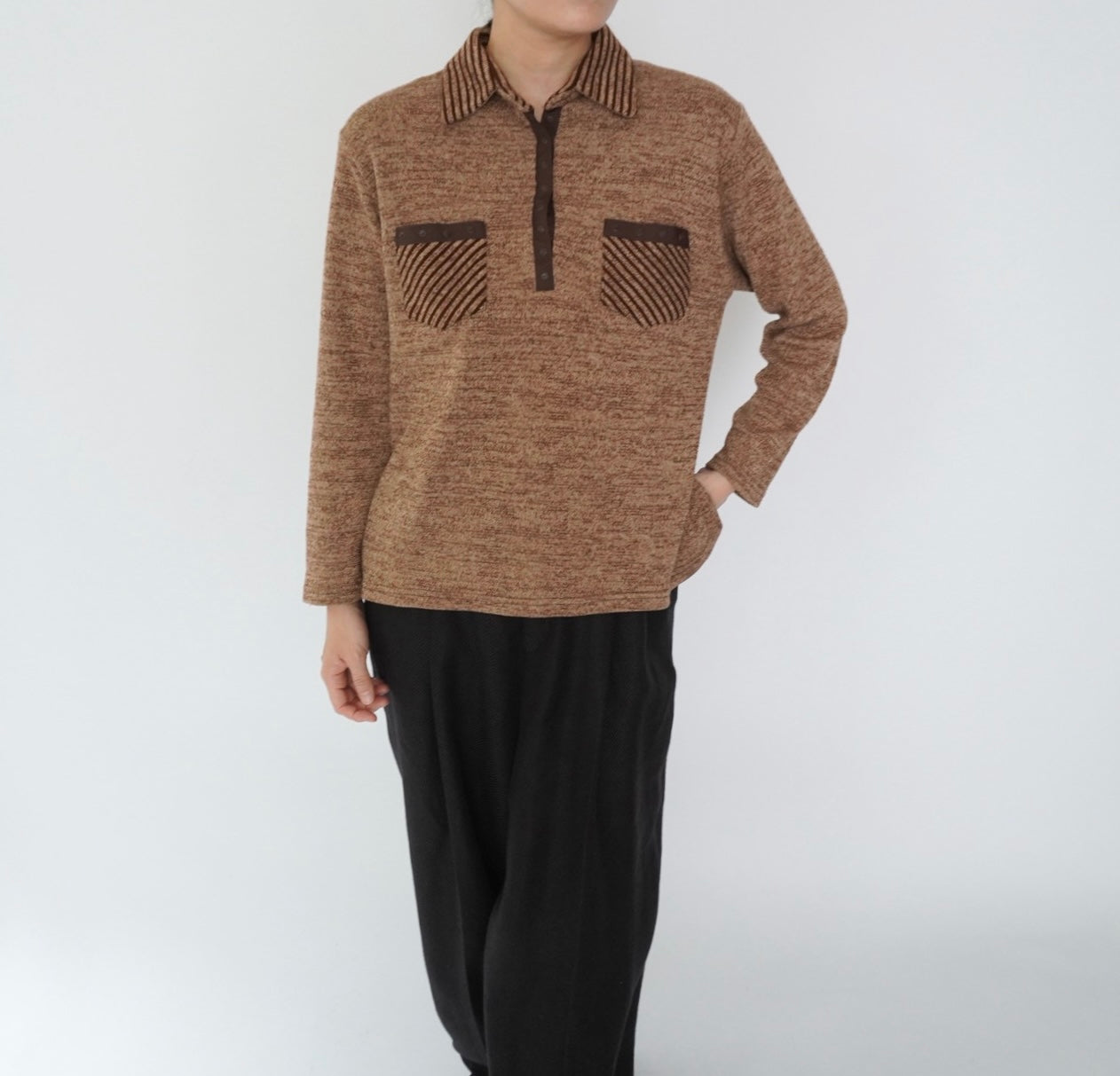 90s Brown Design Top