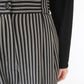 80s Black White Striped  Pants Made in Italy