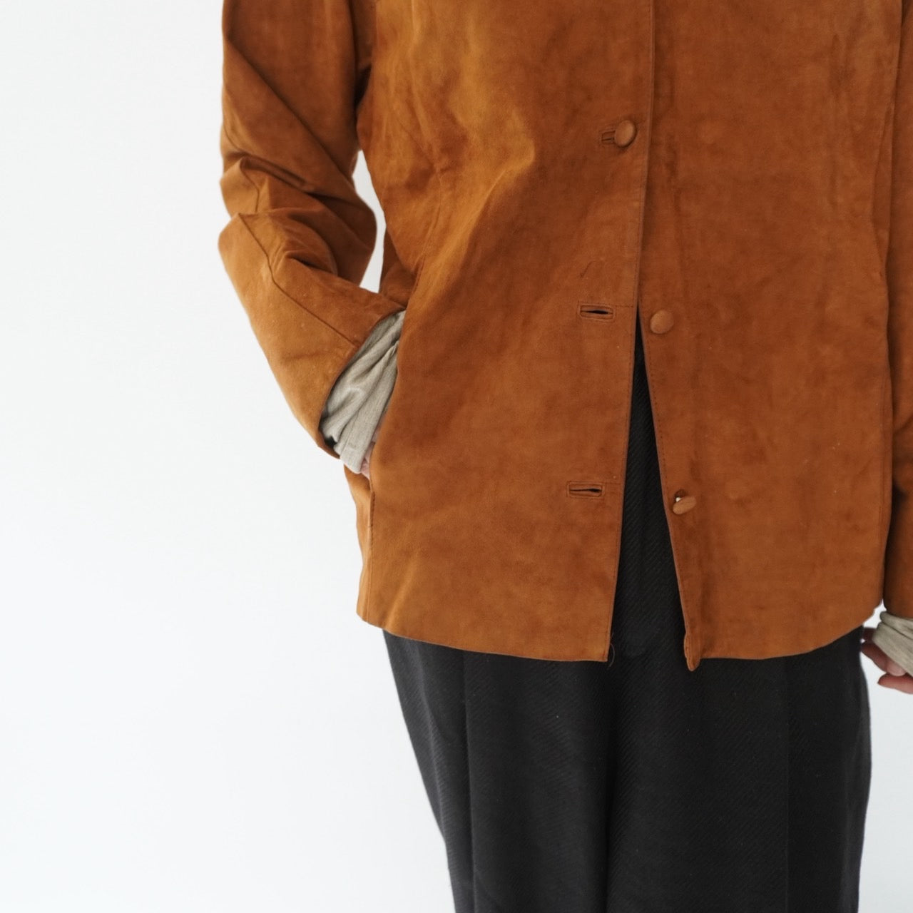 90s Suede Blouse, Jacket