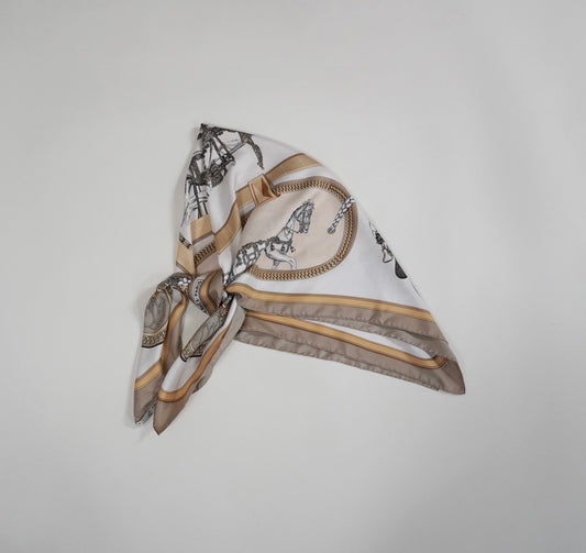 "Hermès " Silk Scarf Made in France