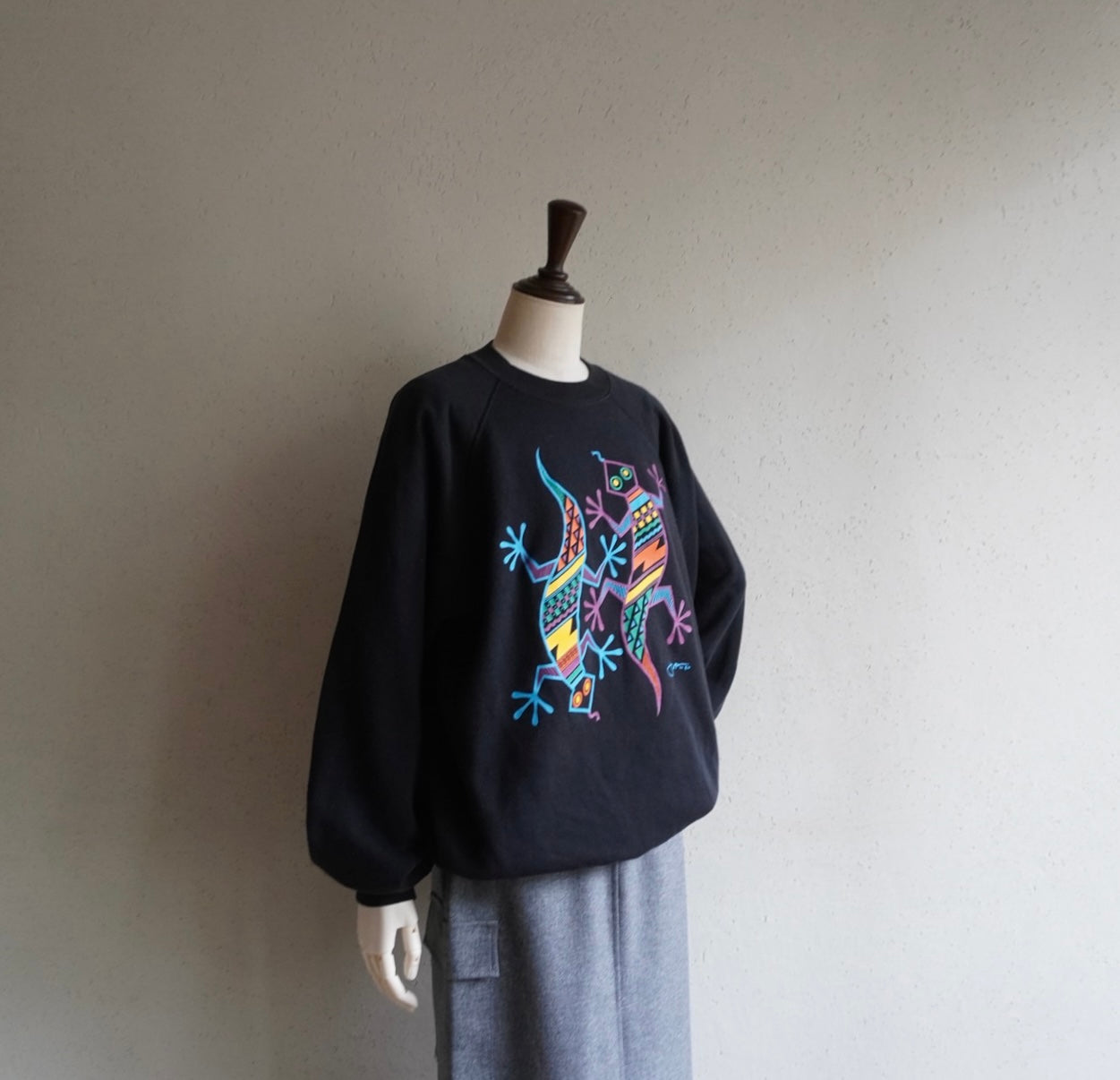 80s Printed Sweater Made in USA
