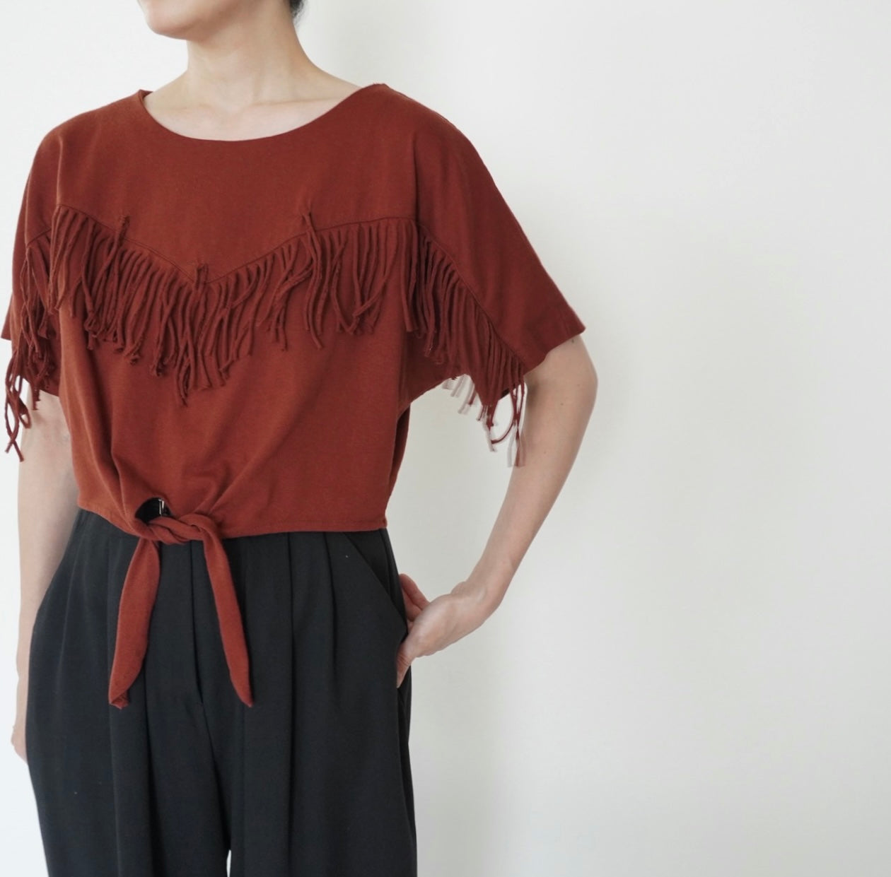 90s Fringe Design Top Made in USA