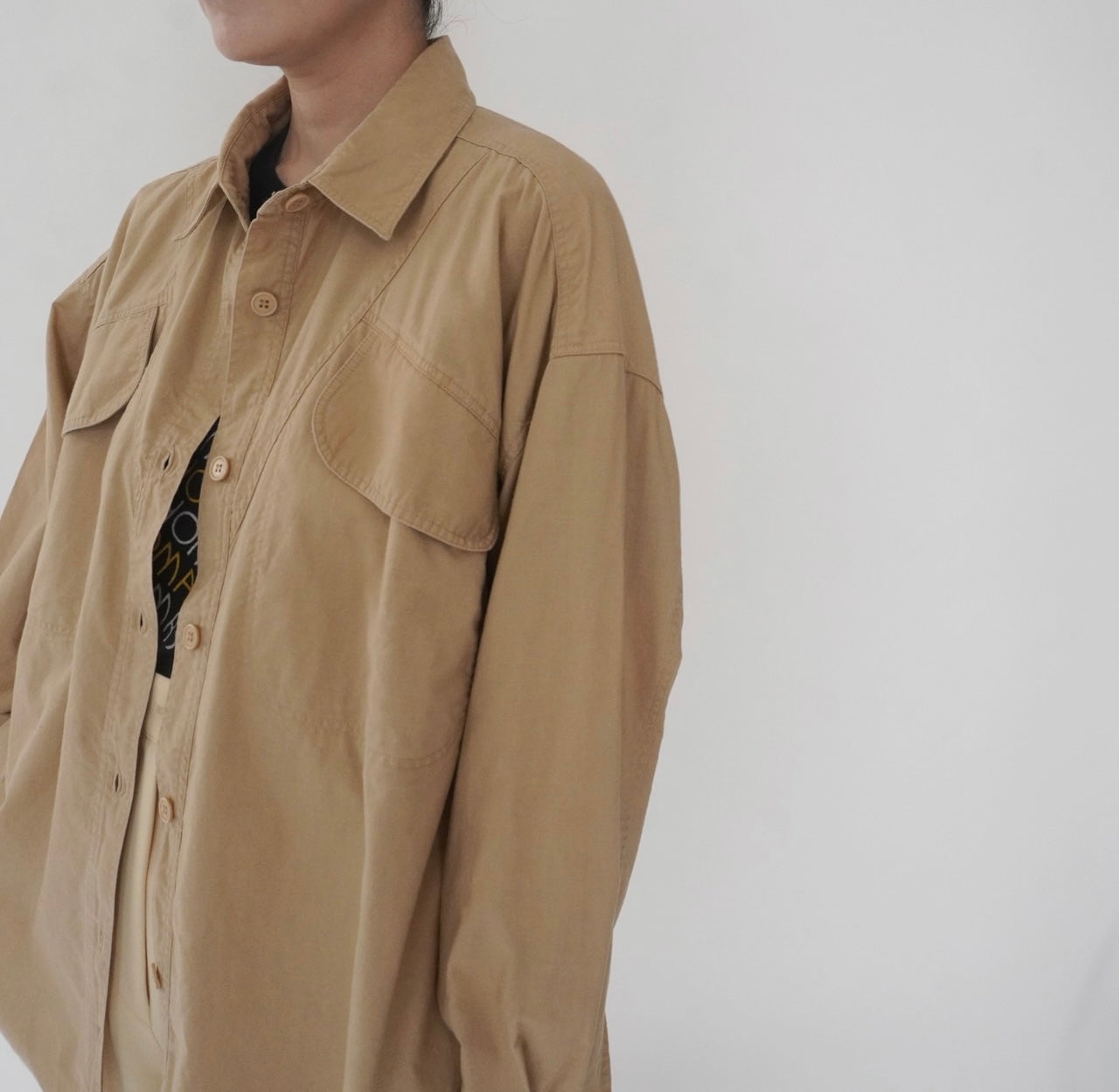 90s Cotton Design Shirt