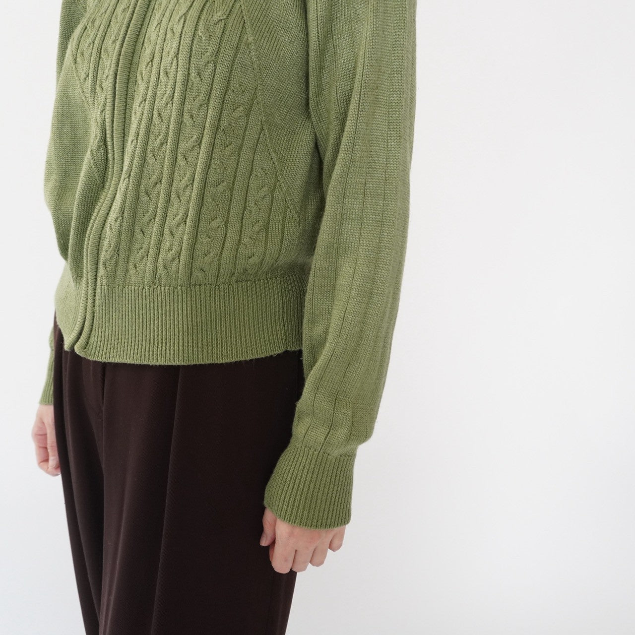 90s Zip Light Knit Top