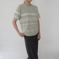 90s Green Striped Top