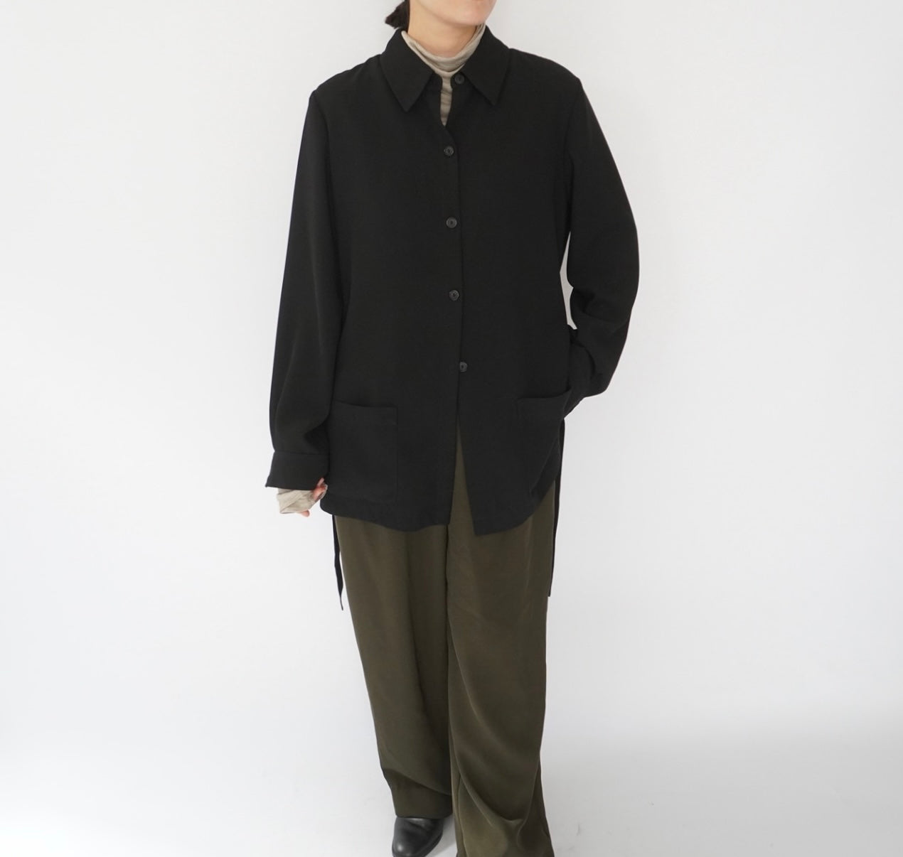 90s Belted Shirt Jacket