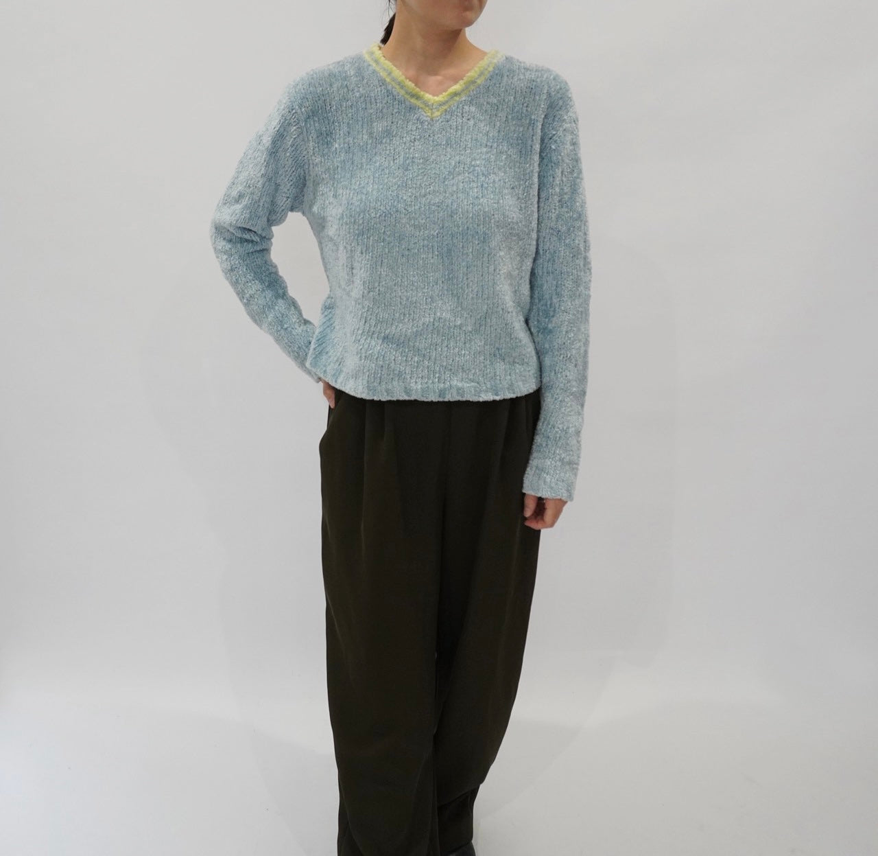 90s Light Blue Top