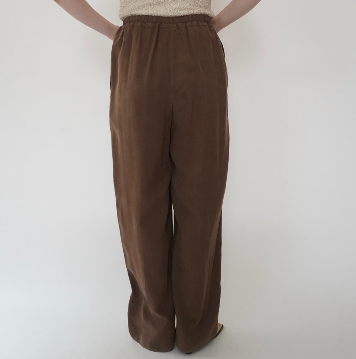 90s Brown Silk Pants