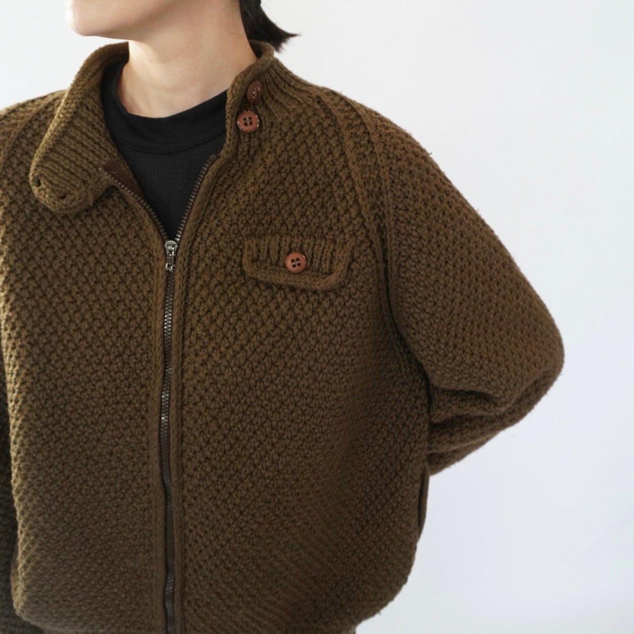 80s EURO Knit Jacket,Cardigan