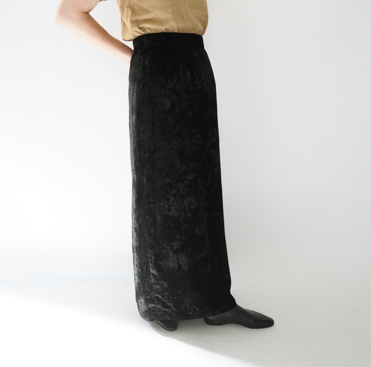 80s  Velour Maxi Skirt