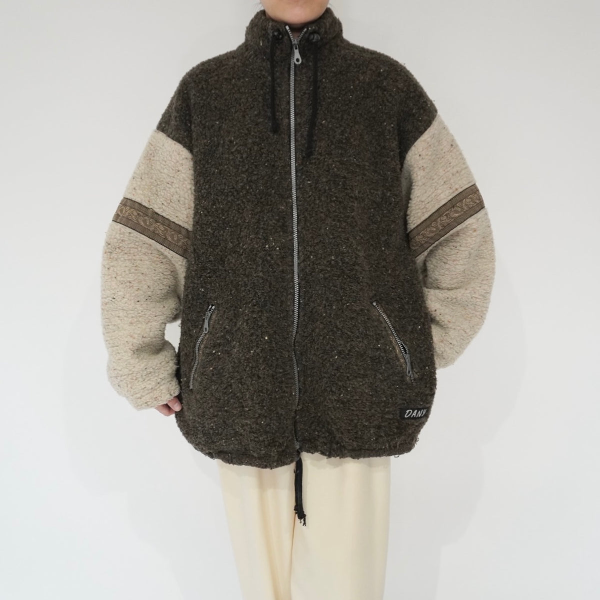 90s Design Fleece Jacket Made in Italy