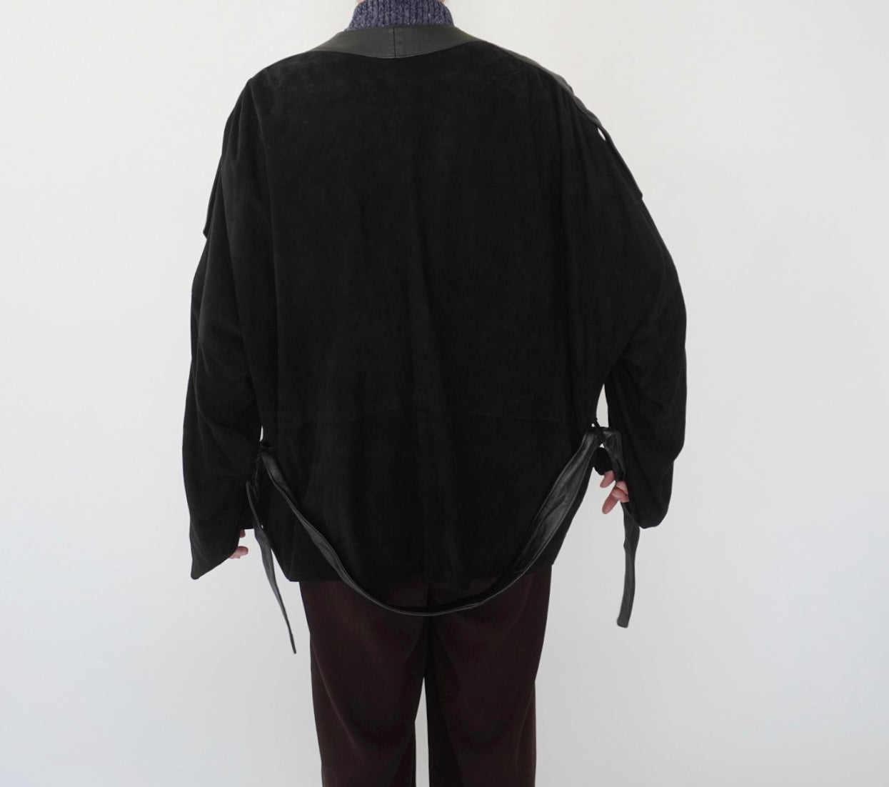 80s EURO Design Suede x Leather Jacket