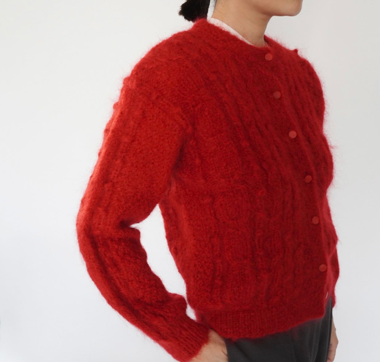 80s Red Cardigan