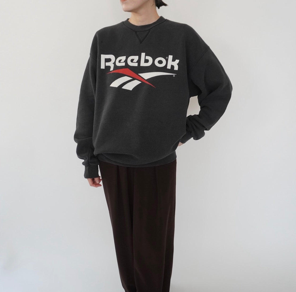 90s “Reebok” Printed Sweater Made in USA