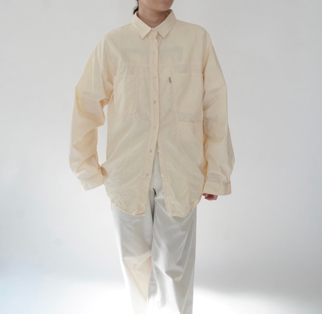 90s Ivory Cotton Shirt