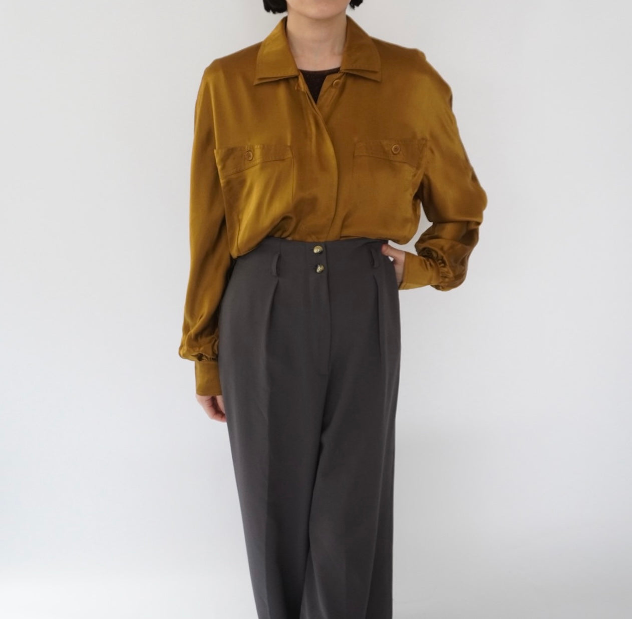 80s "ESCADA" Silk Shirt Made in Italy