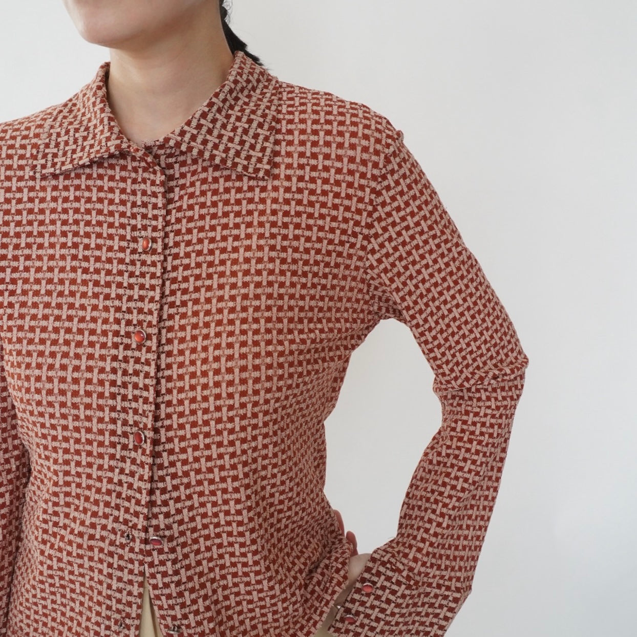 90s Pattern Shirt Made in USA