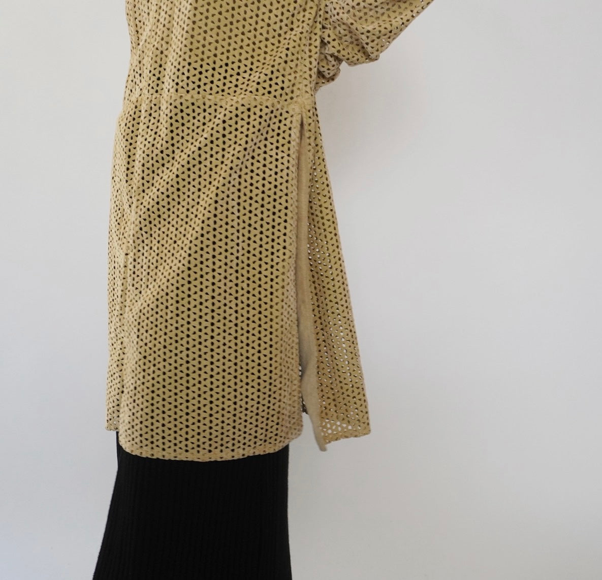 80s Design  Faux Suede Top