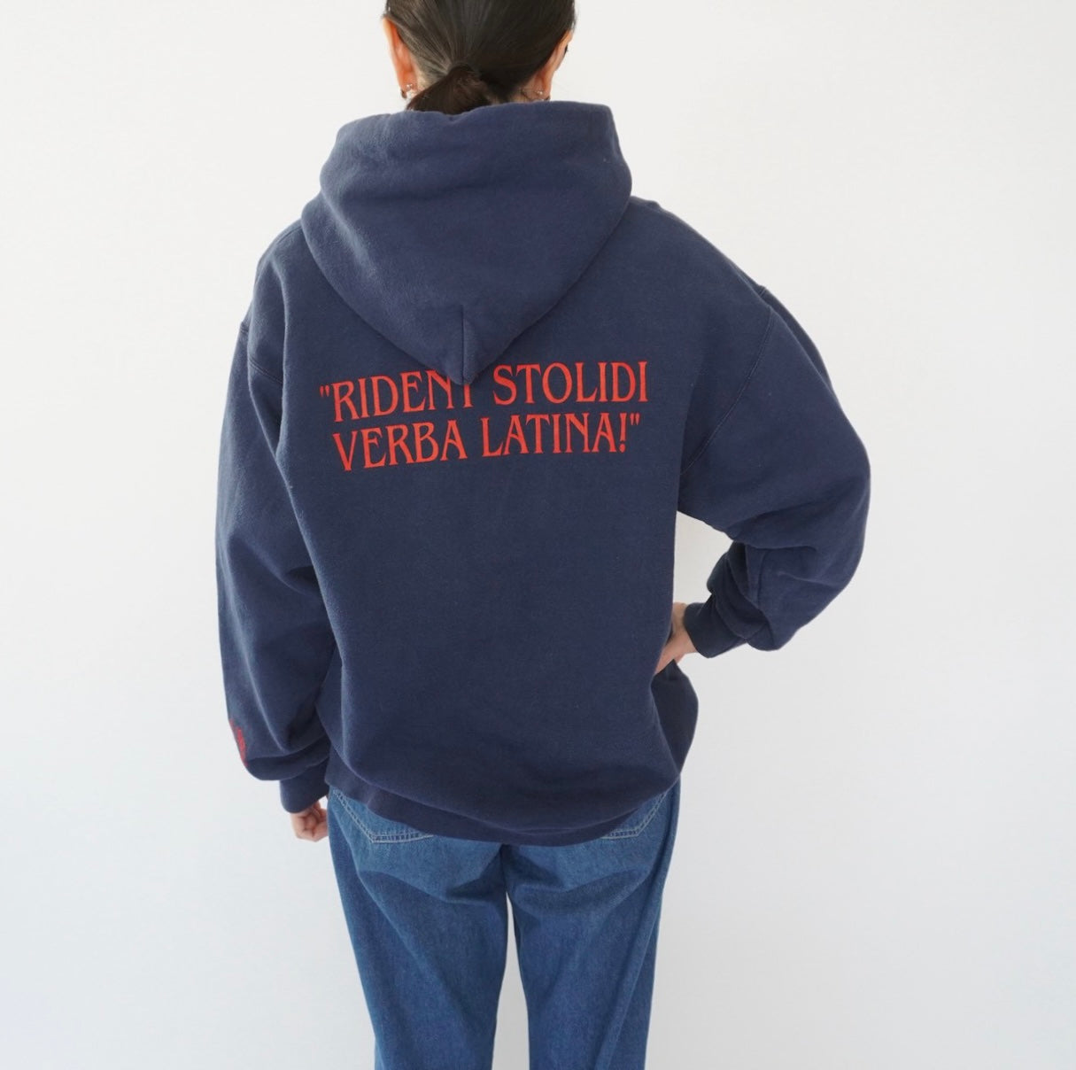 00s Print Hooded Sweater