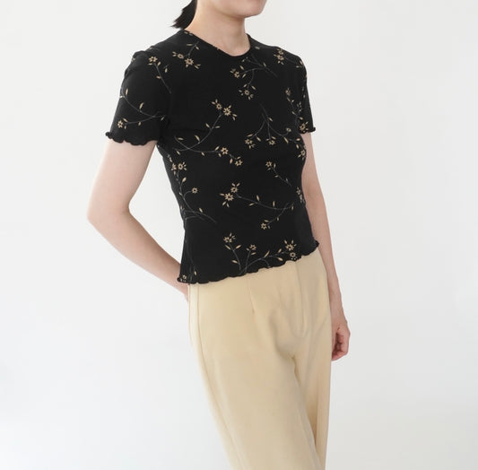 90s Floral Printed Top