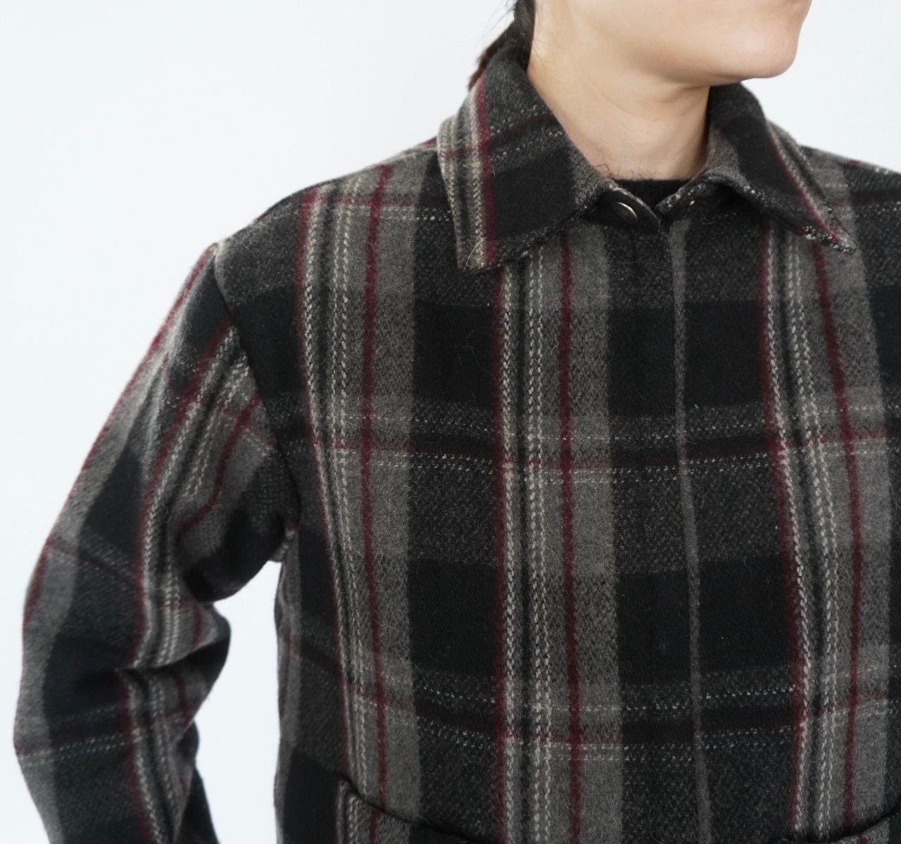 90s Wool Plaid Jacket