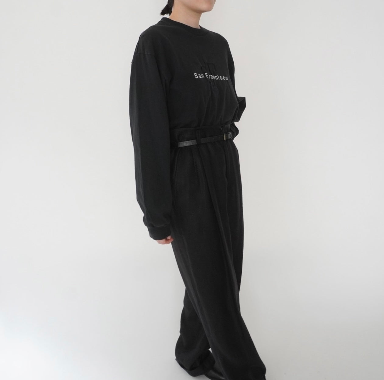 90s Embroidery Long Sleeves T-shirt Made in USA