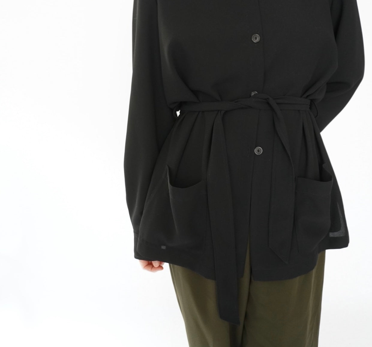 90s Belted Shirt Jacket