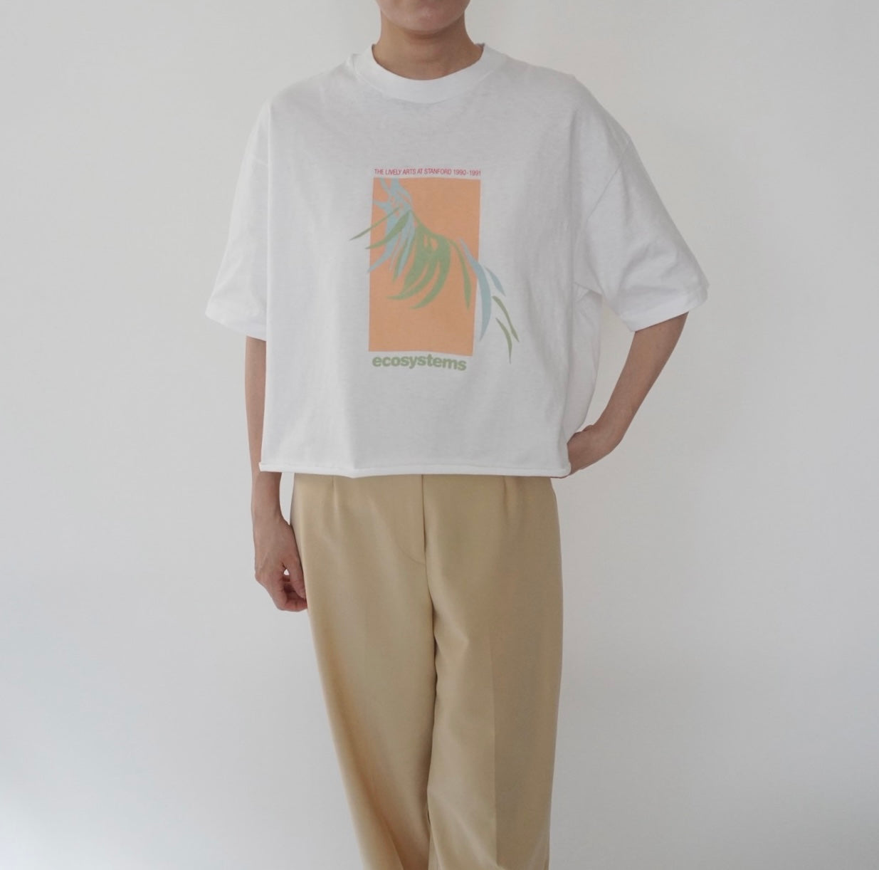 80s Printed Cut Off T-shirt Made in USA