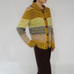 90s "BENETTON" Multi Striped Cardigan Made in Italy