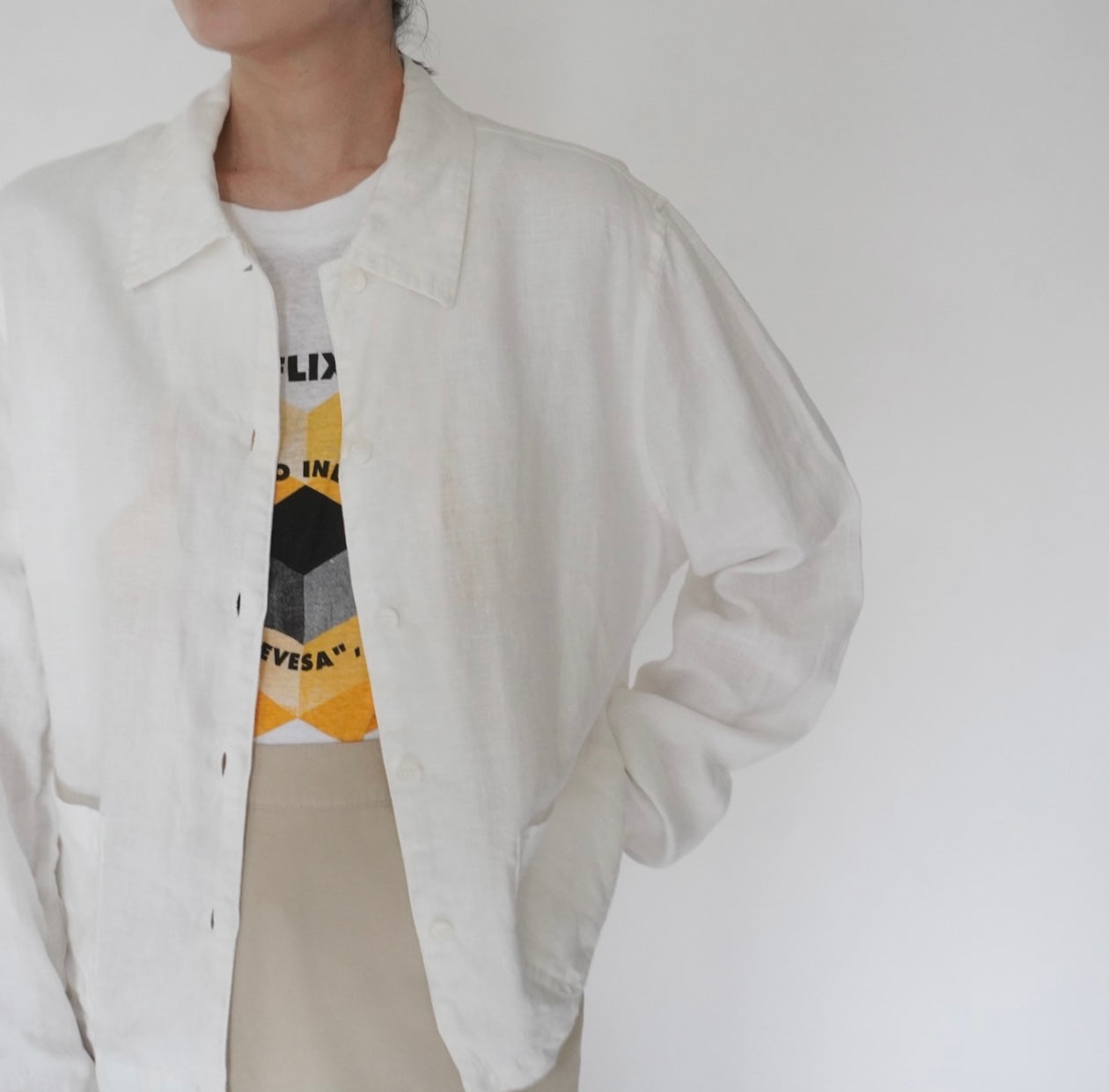 90s Linen Jacket Made in USA