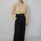 80s Silk Pattern Blouse