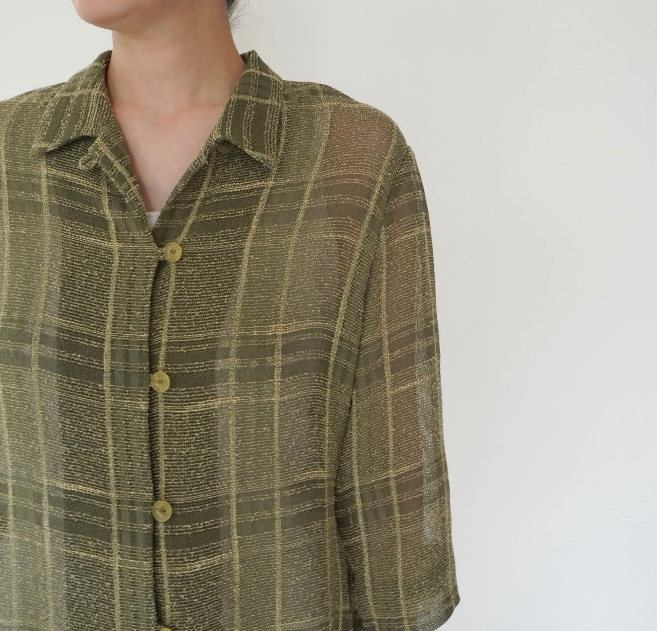90s Plaid Long Shirt, Jacket