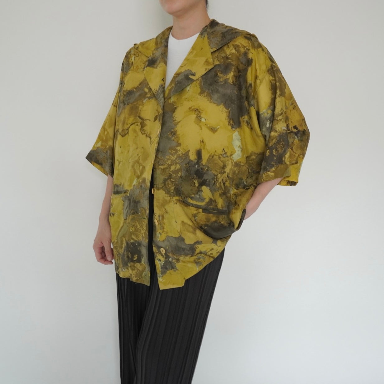 80s Silk Jacket,Blouse Made in Italy