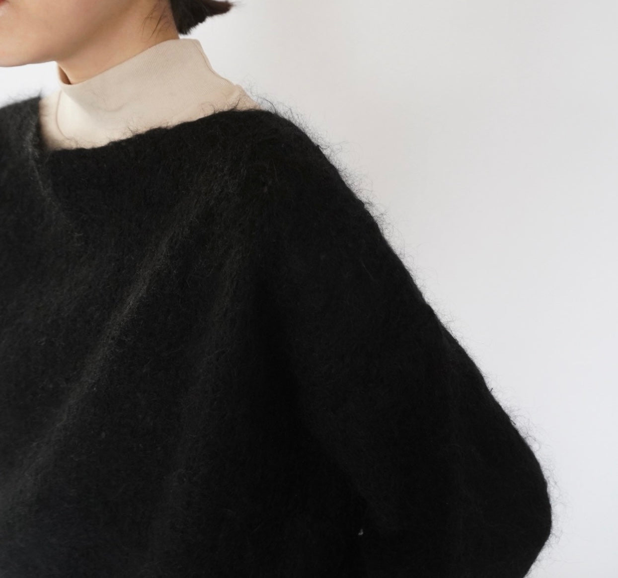 80s Black Mohair Knit