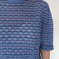 80s Blue Design Top
